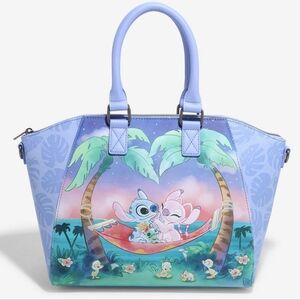Loungefly Disney Stitch & Angel Hammock Satchel Bag